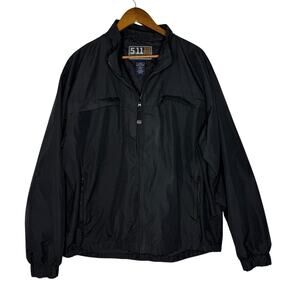 5.11 Tactical Series Men's Large Black Windbreaker Lightweight Zip-Up Jacket